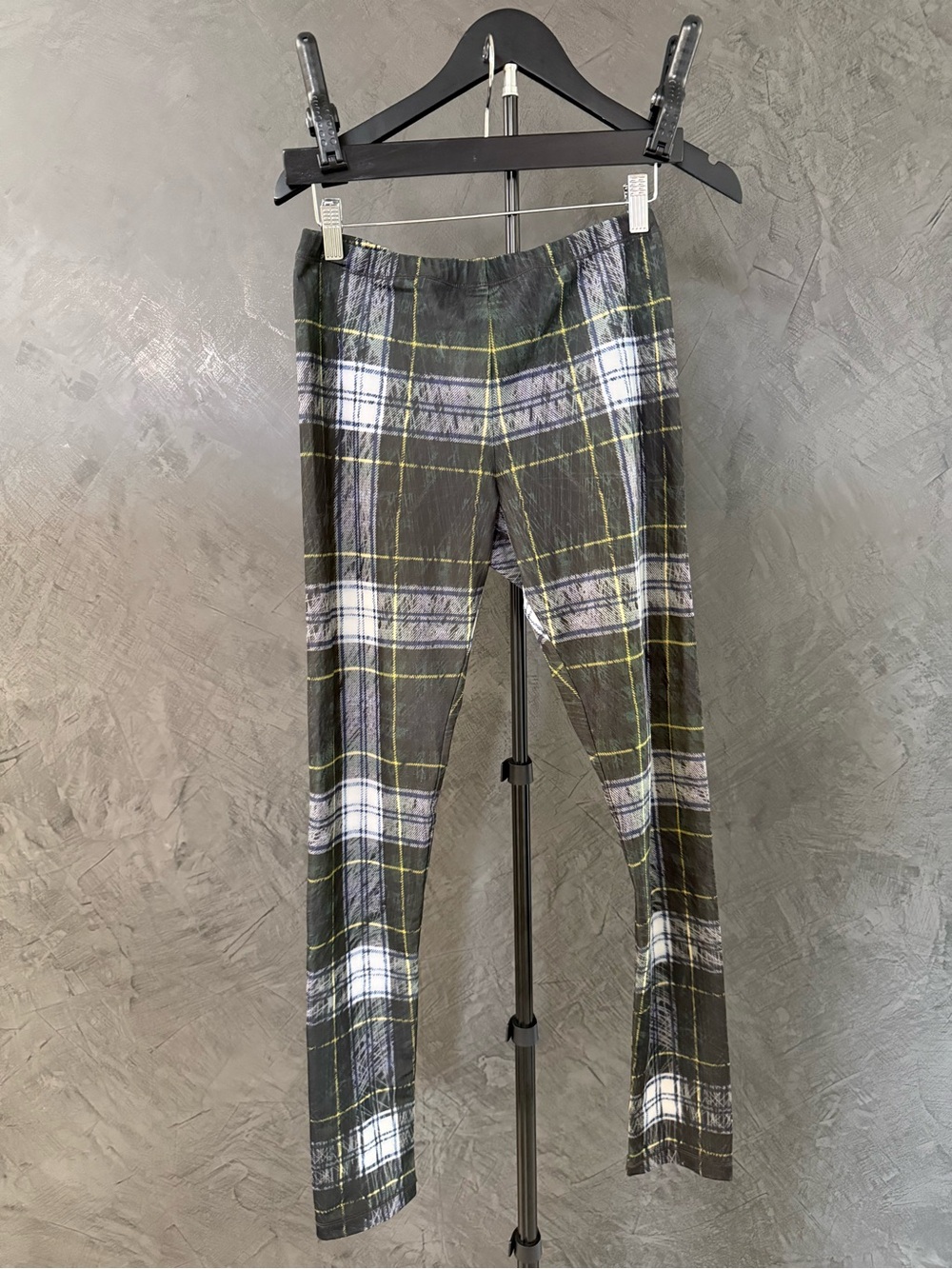 McQ by Alexander McQueen Green, Blue & White Plaid Leggings